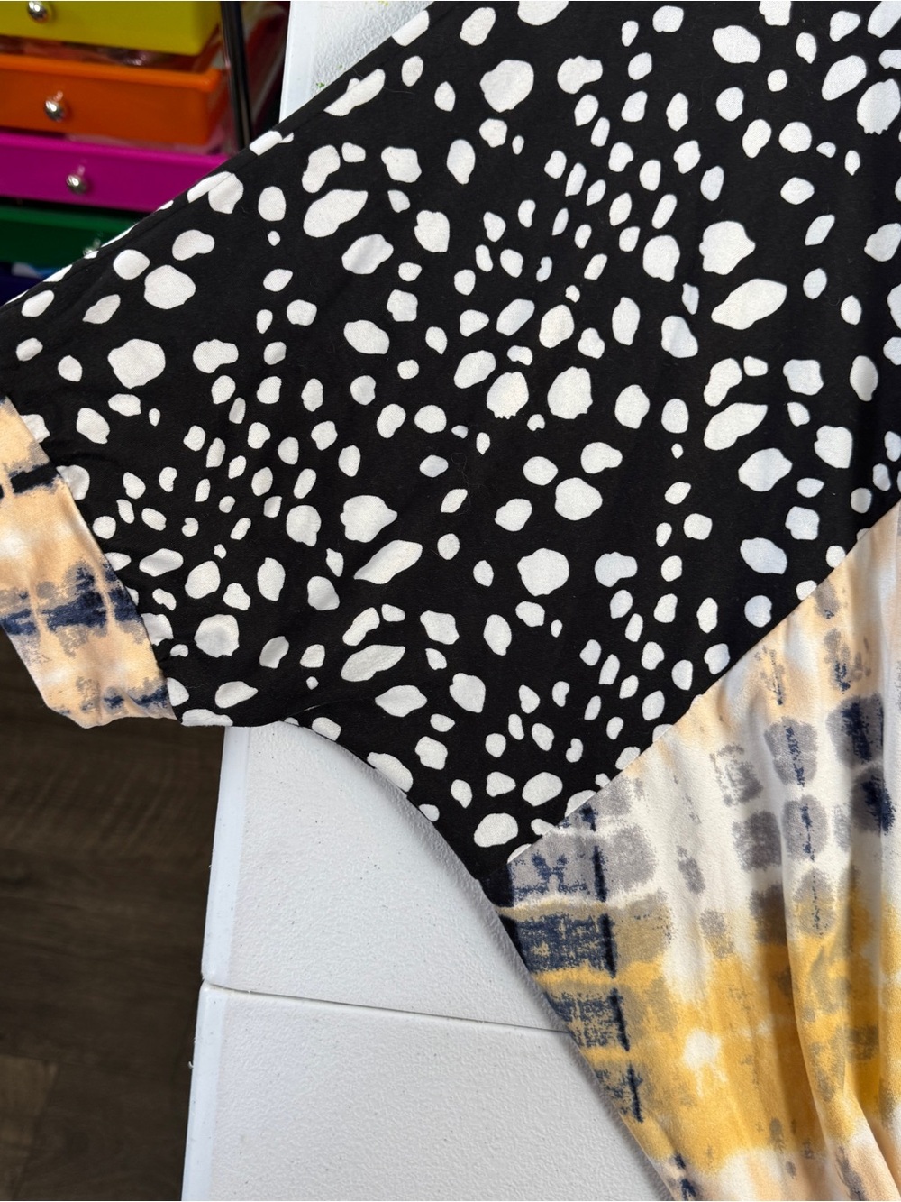 Jade by Jane Short Sleeve Kimono Cardigan Womens 3XL Open Front Multicolor - Picture 3 of 6